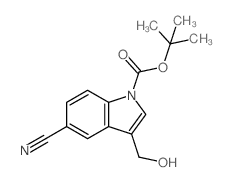 1-Boc-5-cyano-3-hydroxymethylindole - Chemical structure and product image