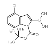1-BOC-4-chloroindole-2-boronic acid - Chemical structure and product image