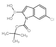 1-BOC-6-chloroindole-2-boronic acid - Chemical structure and product image