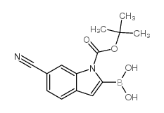 1-BOC-6-cyanoindole-2-boronic acid - Chemical structure and product image