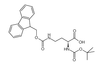 Boc-dab(fmoc)-oh - Chemical structure and product image