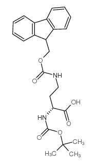 Boc-d-dab(fmoc)-oh - Chemical structure and product image