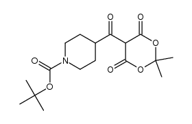 1-BOC-4-(2,2-Dimethyl-4,6-dioxo-[1,3]dioxane-5-carbonyl)piperidine - Chemical structure and product image