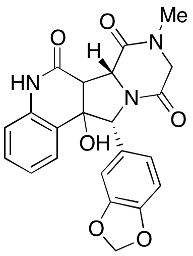 (6bR,12R)-12-(Benzo[d][1,3]dioxol-5-yl)-12a-hydroxy-8-methyl-8,9,12,12a-tetrahydropyrazino[1’,2’:1,2]pyrrolo[3,4-c]quinoline-6,7,10(5H,6aH,6bH)-trione - Chemical structure and product image