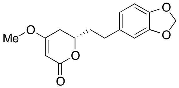 (6S)-6-[2-(1,3-Benzodioxol-5-yl)ethyl]-5,6-dihydro-4-methoxy-2H-pyran-2-one - Chemical structure and product image