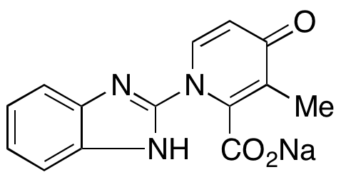 [1-(1H-Benzod]imidazol-2-yl)-3-methyl-4-oxo-1 4-dihydropyridine-2-carboxylic acid Sodium Salt - Chemical structure and product image