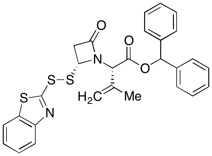 2-(2-Benzothiazolyldithio)-alpha-(1-methylethenyl)-4-oxo-1-azetidineacetic Acid Diphenylmethyl Ester - Chemical structure and product image