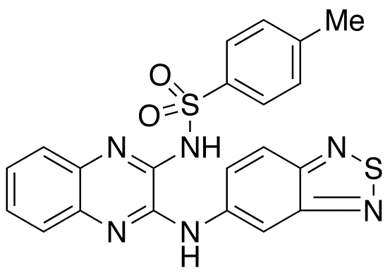 N-[3-(2 1 3-Benzothiadiazol-5-ylamino)-2-quinoxalinyl]-4-methylbenzenesulfonamide  - Chemical structure and product image