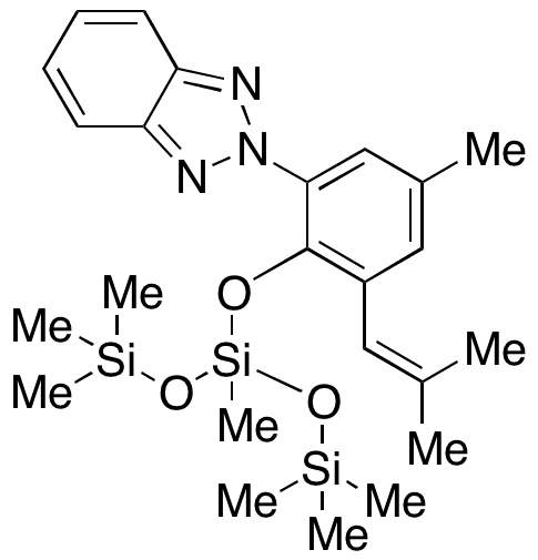 (2-(2H-Benzotriazol-2-yl)-6-(isobuten-1-yl)-O1-[bis(trimethylsiloxy)methylsilyl]-p-cresol - Chemical structure and product image