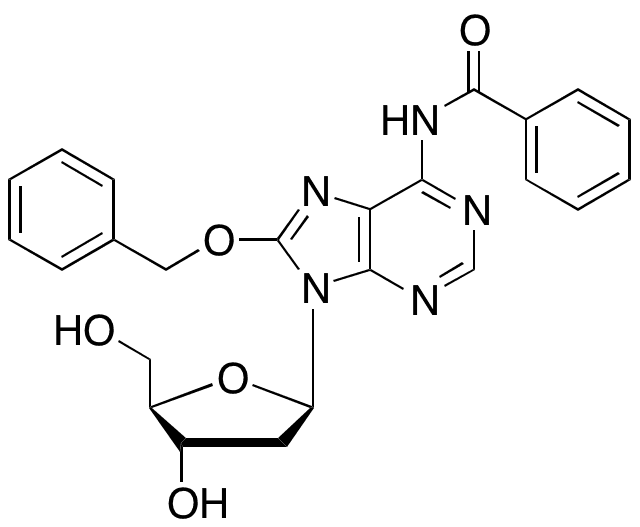 N6-Benzoyl-8-benzyloxy-2 -deoxyadenosine - Chemical structure and product image