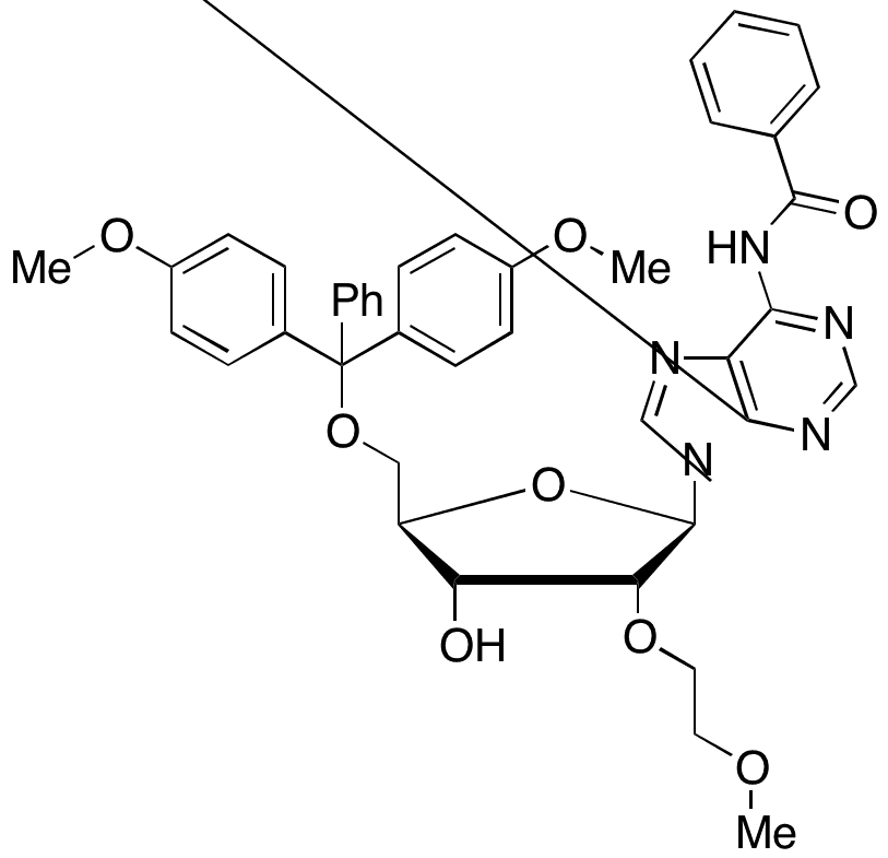 N-Benzoyl-5-O-[bis(4-methoxyphenyl)phenylmethyl]-2-O-(2-methoxyethyl)-adenosine - Chemical structure and product image