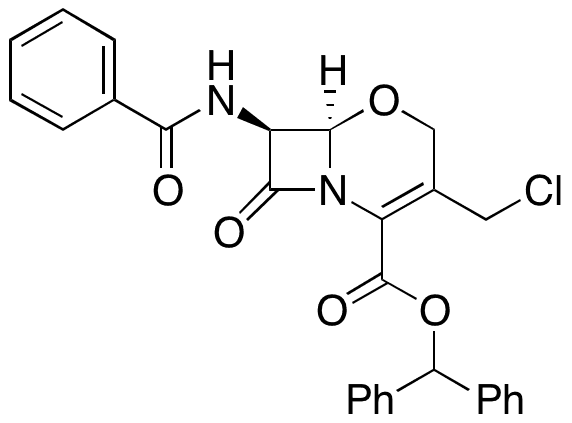 (6R 7S)-7-(Benzoylamino)-3-(chloromethyl)-8-oxo-5-oxa-1-azabicyclo[4.2.0]oct-2-ene-2-carboxylic Acid Diphenylmethyl Ester - Chemical structure and product image