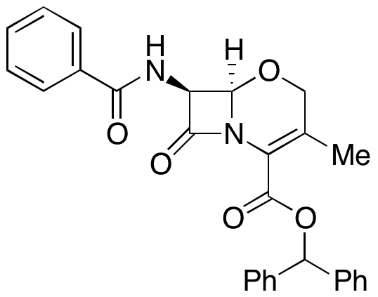 (6R-trans)-7-(Benzoylamino)-3-methyl-8-oxo-5-oxa-1-azabicyclo[4.2.0]oct-2-ene-2-carboxylic Acid Diphenylmethyl Ester - Chemical structure and product image