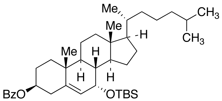 (3beta 7alpha)-3-O-Benzoyl-7-O-tert-butyldimethylsilyl-cholest-5-ene-3 7-diol - Chemical structure and product image