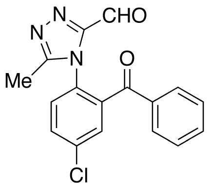 4-(2-Benzoyl-4-chlorophenyl)-5-methyl-4H-1 2 4-triazole-3-carboxaldehyde - Chemical structure and product image