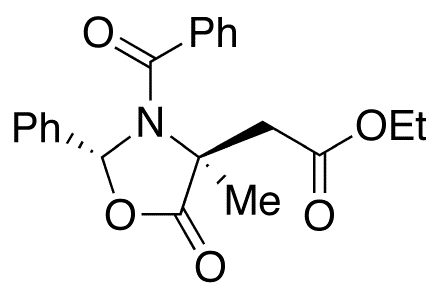 (2R 4S)-3-Benzoyl-4-ethoxylcarbonylmethyl-4-methyl-5-oxazolidinone - Chemical structure and product image