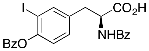 (S)-2-Benzamido-3-(4-(benzoyloxy)-3-iodophenyl)propanoic Acid - Chemical structure and product image