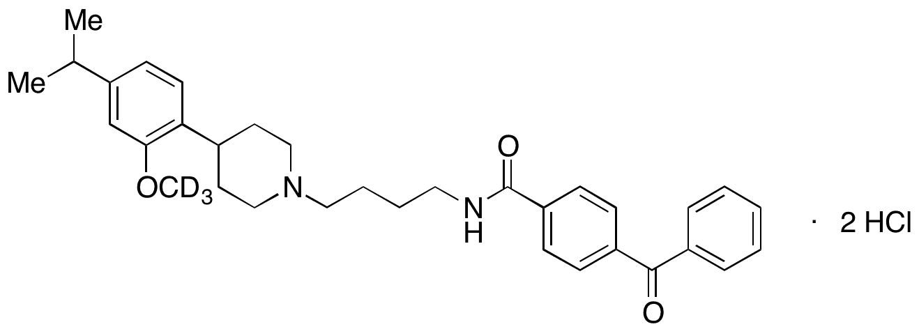 4-Benzoyl-N-(4-(4-(4-isopropyl-2-methoxy-d3-phenyl)piperidin-1-yl)butyl)benzamide Dihydrochloride - Chemical structure and product image
