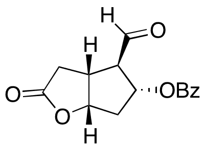 3beta-Benzoyloxy-2beta-carboxaldehyde-5alpha-hydroxy-1alpha-cyclopentaneacetic Acid γ-Lactone - Chemical structure and product image