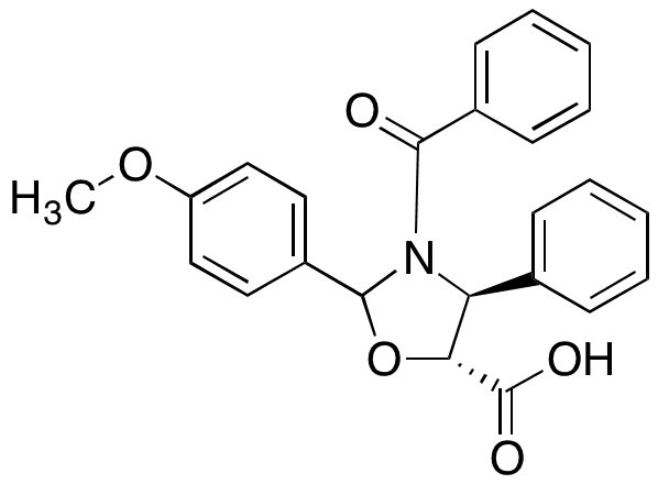 (4S 5R)-3-Benzoyl-2-(4-methoxyphenyl)-4-phenyloxazolidine-5-carboxylic Acid - Chemical structure and product image