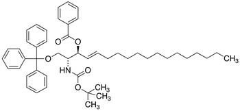 (2S 3R 4E)-3-Benzoyl-2-tert-butyloxycarbonylamino-1-triphenylmethyl-4-octadecen-1 3-diol - Chemical structure and product image