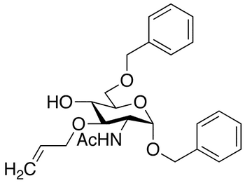 Benzyl 2-Acetamido-3-O-allyl-6-O-benzyl-2-deoxy-alpha-D-glucopyranoside - Chemical structure and product image