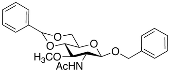 Benzyl 2-Acetamido-4 6-O-benzylidene-2-deoxy-3-O-methyl-alpha-D-glucopyranoside - Chemical structure and product image