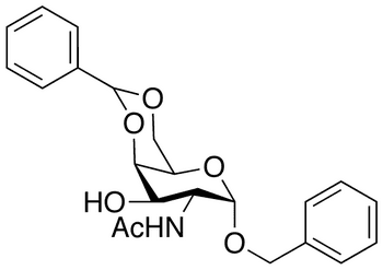 Benzyl 2-Acetamido-2-deoxy-4 6-O-benzylidene-alpha-D-galactopyranoside - Chemical structure and product image