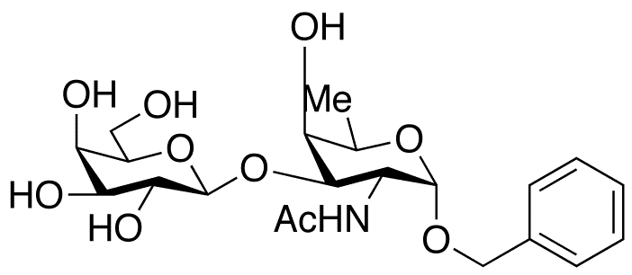 Benzyl 2-Acetamido-2 6-dideoxy-3-O-beta-D-galactopyranosyl alpha-D-Galactopyranoside - Chemical structure and product image