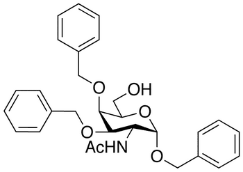 Benzyl 2-Acetamido-2-deoxy-3,4-di-O-benzyl-Î±-D-galactopyranoside - Chemical structure and product image