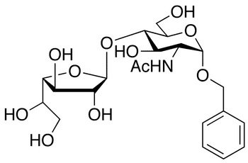 Benzyl 2-Acetamido-2-deoxy-4-O-beta-D-galactofuranosyl-alpha-D-glucopyranoside - Chemical structure and product image