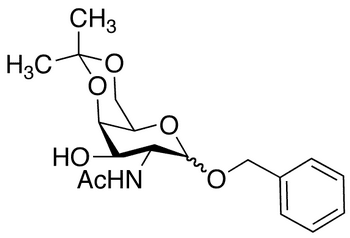 Benzyl 2-Acetamido-2-deoxy-4 6-O-isopropylidene-D-galactopyranoside - Chemical structure and product image