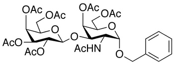 Benzyl 2-Acetamido-4 6-di-O-acetyl-3-O-(2 3 4 6-tetra-O-acetyl-β-D-galactosyl)-2-deoxy-α-D-galactopyranoside - Chemical structure and product image