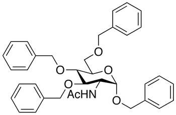Benzyl 2-Acetamido-3,4 6-tri-O-benzyl-2-deoxy-alpha-D-glucopyranoside - Chemical structure and product image