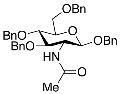 Benzyl 2-Acetamido-3 4 6-tri-O-benzyl-2-deoxy-beta-D-glucopyranoside - Chemical structure and product image