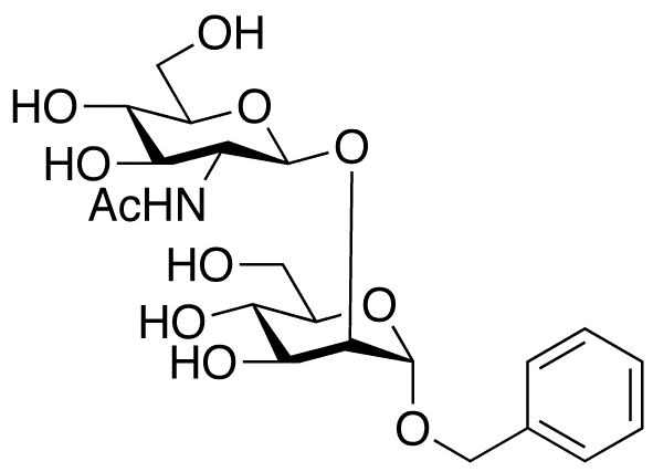 Benzyl 2-O-[2-(Acetylamino)-2-deoxy-beta-D-glucopyranosyl]-Î±-D-mannopyranoside - Chemical structure and product image