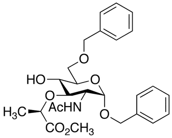 Benzyl N-Acetyl-6-O-benzyl-alpha-D-muramic Acid Methyl Ester - Chemical structure and product image
