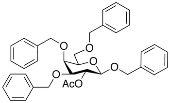 Benzyl 2-O-Acetyl-3 4 6-Tri-O-benzyl-beta-D-galactopyranoside - Chemical structure and product image