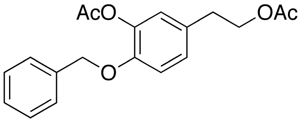 4-O-Benzyl-3-acetyloxy Tyrosol alpha-Acetate - Chemical structure and product image