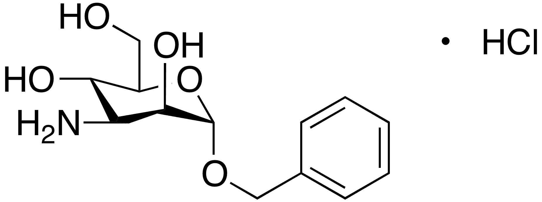 Benzyl 3-Amino-3-deoxy-alpha-D-mannopyranoside Hydrochloride - Chemical structure and product image