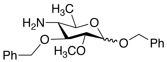 Benzyl 4-Amino-4 6-dideoxy-2-O-methyl-3-O-benzyl-D-glucopyranoside - Chemical structure and product image