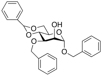Benzyl 3-O-Benzyl-4,6-O-benzylidene-alpha-D-mannopyranoside - Chemical structure and product image