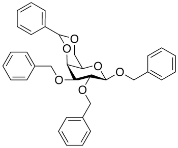 Benzyl 4,6-O-Benzylidene-2,3-di-O-benzyl-beta-D-galactpyranoside - Chemical structure and product image