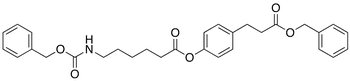 Benzyl 3-(4-(N-Benzyloxycarbonxyl-6-aminocaproyloxy)phenyl)propionate - Chemical structure and product image