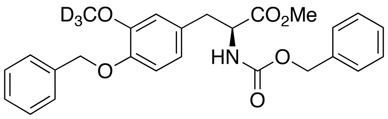 4-O-Benzyl-N-[(benzyloxy)carbonyl]-3-O-methyl-L-DOPA-d3 Methyl Ester - Chemical structure and product image