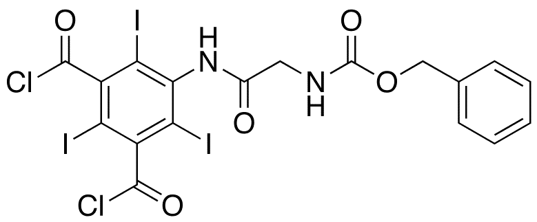3-[(2-(Benzyloxycarbonyl)aminoacetyl)amino]-2,4,6-triiodoisophthaloyl Dichloride - Chemical structure and product image