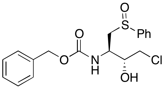 Benzyl ((2R,3R)-4-Chloro-3-hydroxy-1-(phenylsulfinyl)butan-2-yl)carbamate - Chemical structure and product image