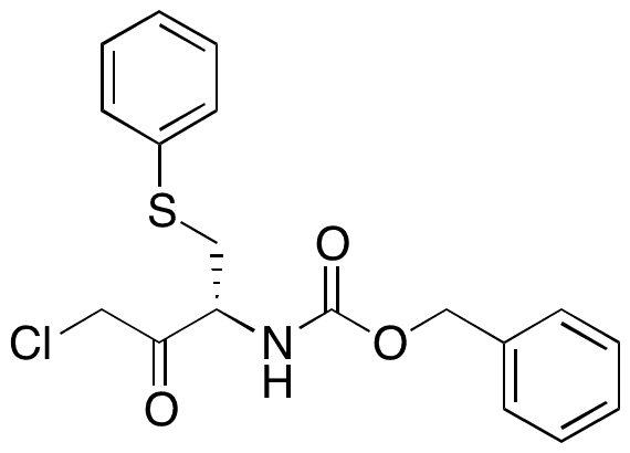 (R)-Benzyl (4-Chloro-3-oxo-1-(phenylthio)butan-2-yl)carbamate - Chemical structure and product image
