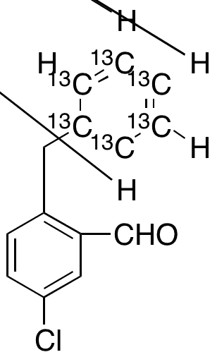 2-Benzyl-5-chlorobenzaldehyde-13C6 - Chemical structure and product image