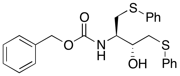 Benzyl ((2R,3R)-3-Hydroxy-1,4-bis(phenylthio)butan-2-yl)carbamate - Chemical structure and product image